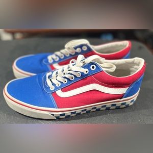Red, white and blue Vans Size 9.5 men’s.